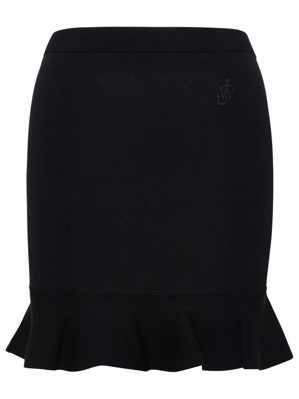 Jw Anderson Black Viscose Blend Skirt