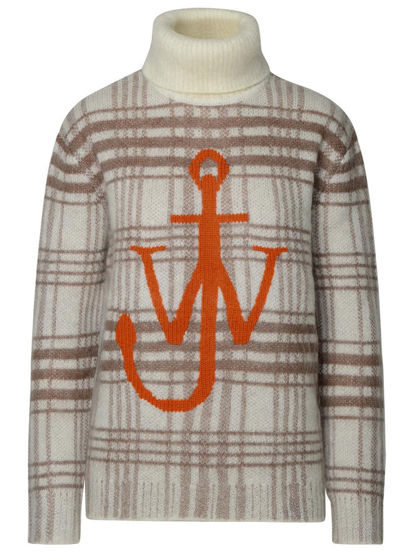 Jw Anderson Beige Wool Turtleneck Sweater