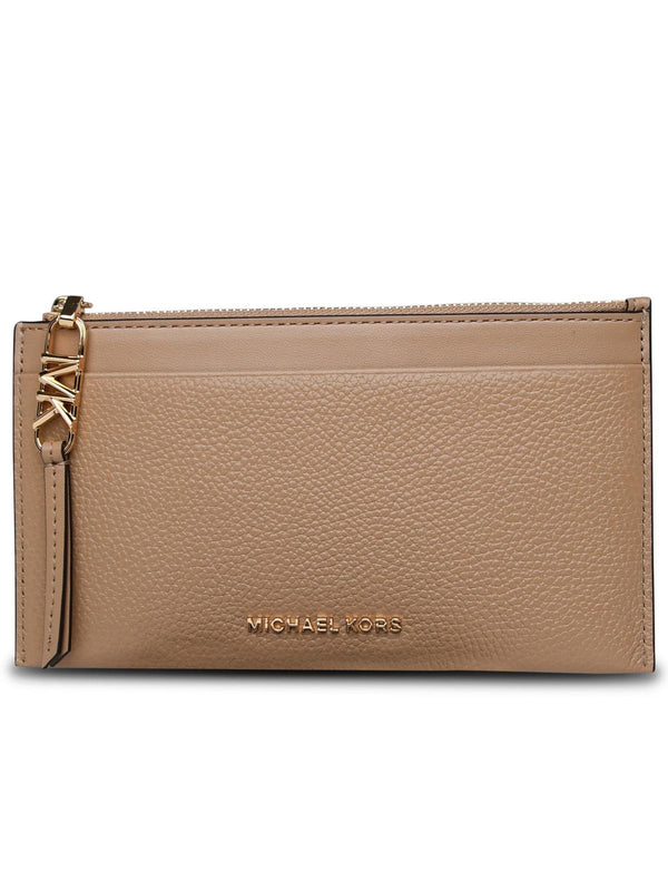 Michael Michael Kors Beige Leather Cardholder