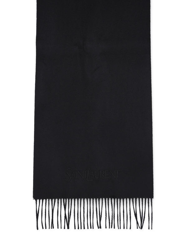 Saint Laurent Black Cashmere Scarf