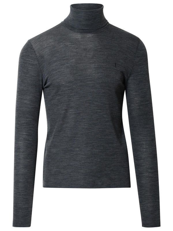 Saint Laurent Grey Wool Turtleneck Sweater