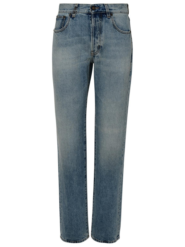 Saint Laurent Light Blue Cotton Jeans