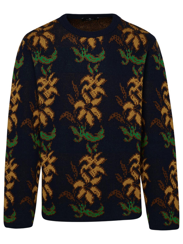 Etro Blue Virgin Wool Sweater