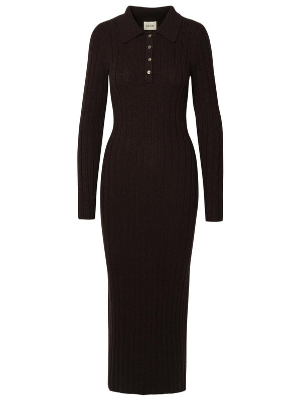 Khaite Hans Brown Cashmere Dress