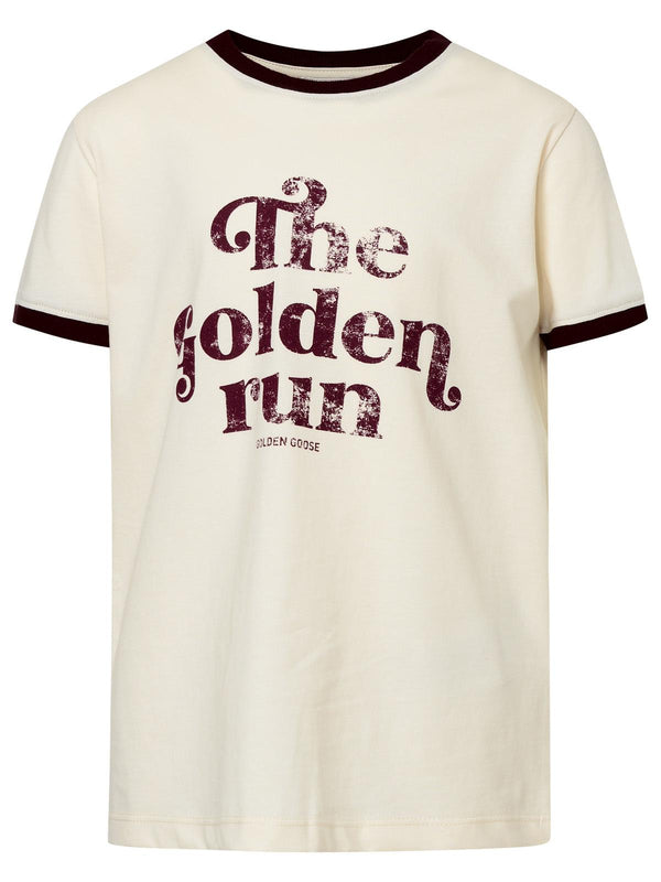 'journey' Cream Cotton T-shirt