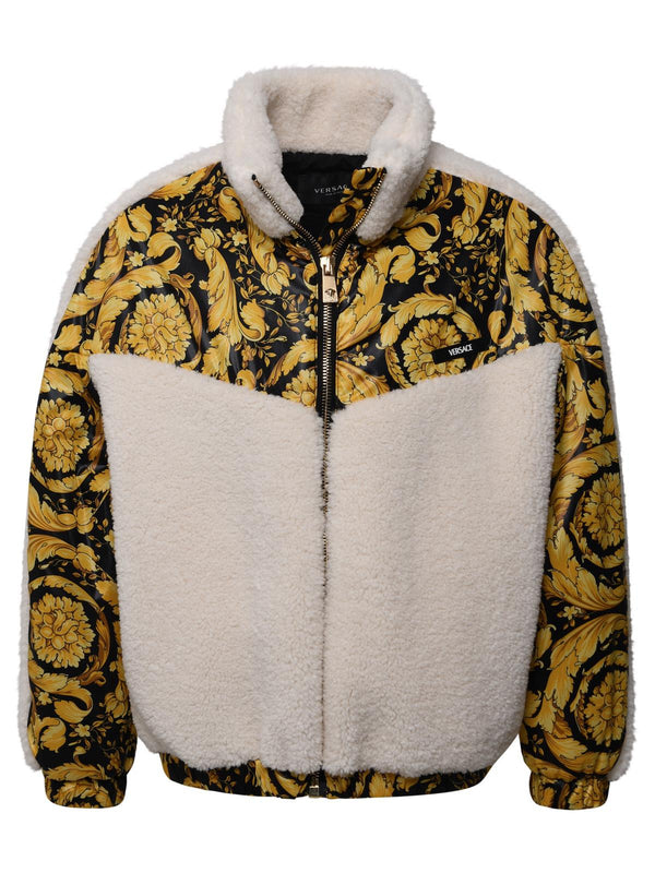 Versace Teddy Barocco Ivory Nylon Jacket