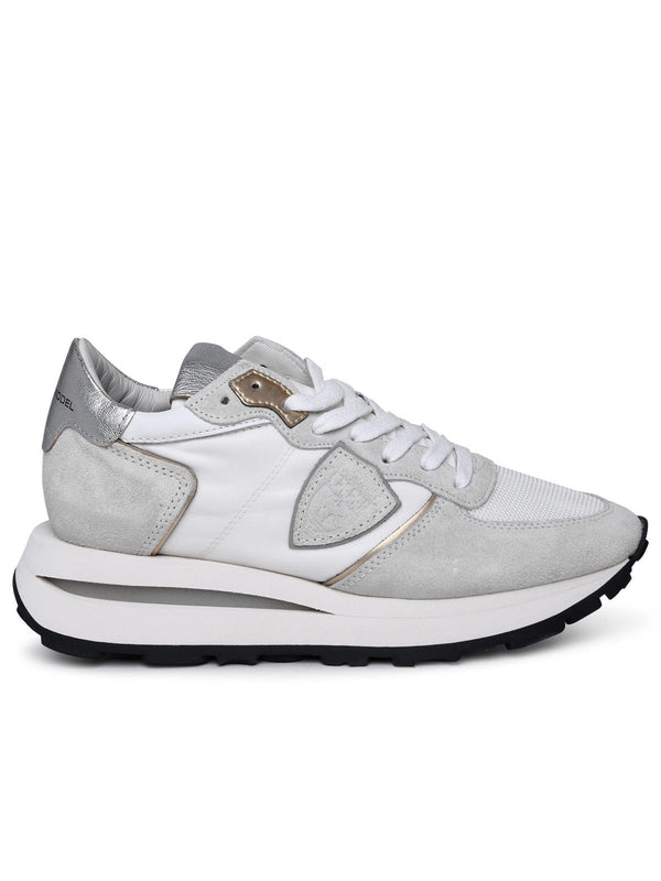 Philippe Model Tropez Haute Two-tone Suede Blend Sneakers