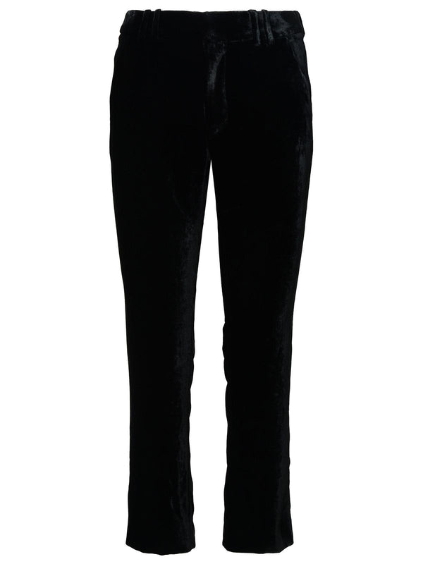 Balmain Black Silk Blend Pants