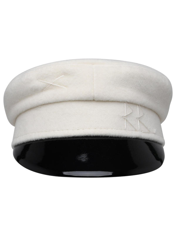 Ruslan Baginskiy Baker Boy Ivory Wool Hat