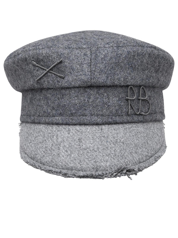 Ruslan Baginskiy Baker Boy Grey Wool Blend Hat