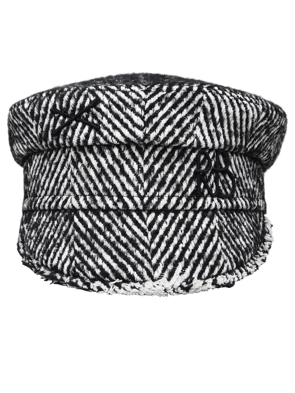 Ruslan Baginskiy Baker Boy Hat In Two-tone Wool Blend