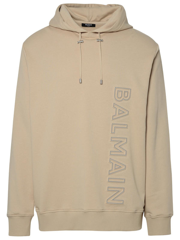 Balmain Beige Cotton Sweatshirt