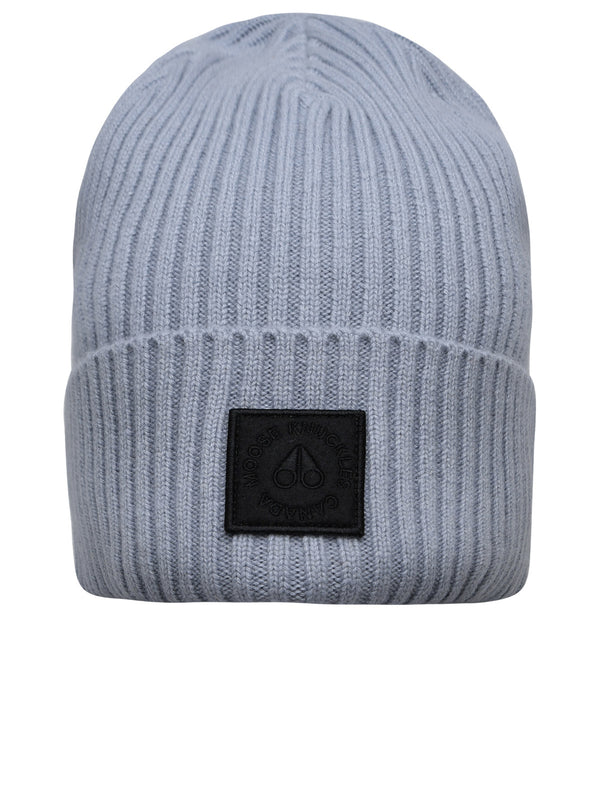 Moose Knuckles Grey Merino Wool Beanie