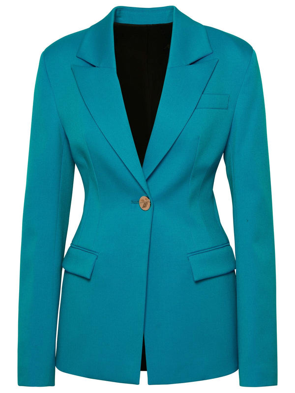 The Attico Blue Light Blue Wool Blazer