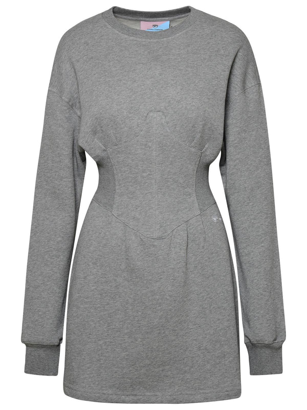 Chiara Ferragni Gray Cotton Dress