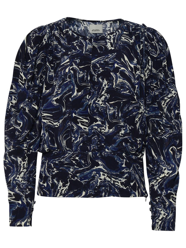 Isabel Marant 'zarga' Blue Silk Blouse