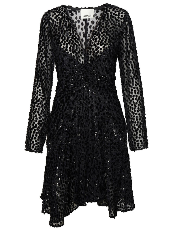 Isabel Marant 'usmara' Black Silk Blend Dress