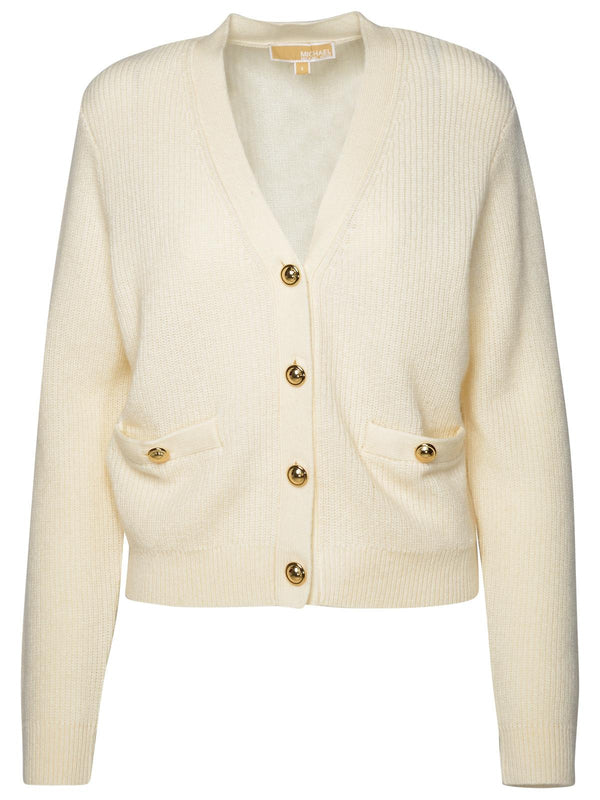 Michael Michael Kors Ivory Cashmere Blend Cardigan