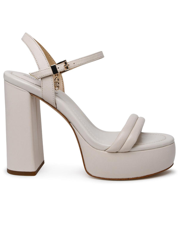 Michael Michael Kors Cream Leather Laci Sandals