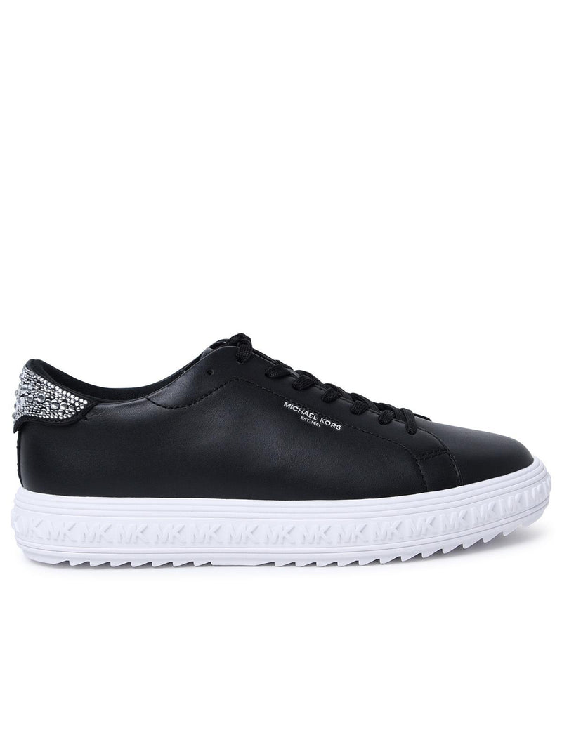 Michael Michael Kors Michael Michael Kors GROVE Black Leather Sneakers - World Class Fashion