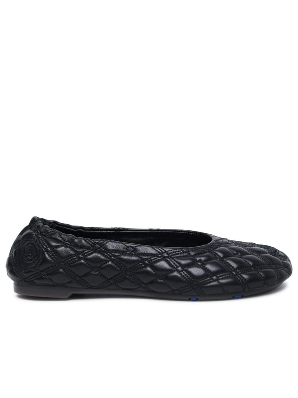 Burberry 'sadler' Black Leather Ballet Flats