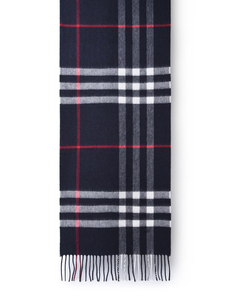 Burberry Burberry Check Cashmere Scarf Navy - World Class Fashion