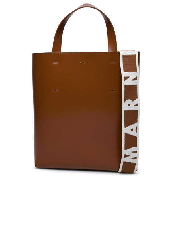 Marni Small 'museo' Brown Leather Bag