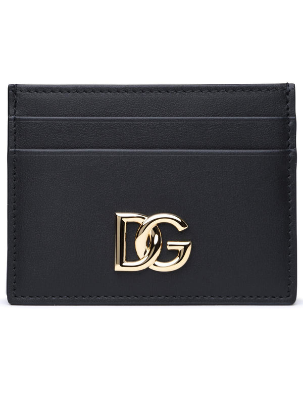 Dolce & Gabbana Black Calf Leather Card Holder