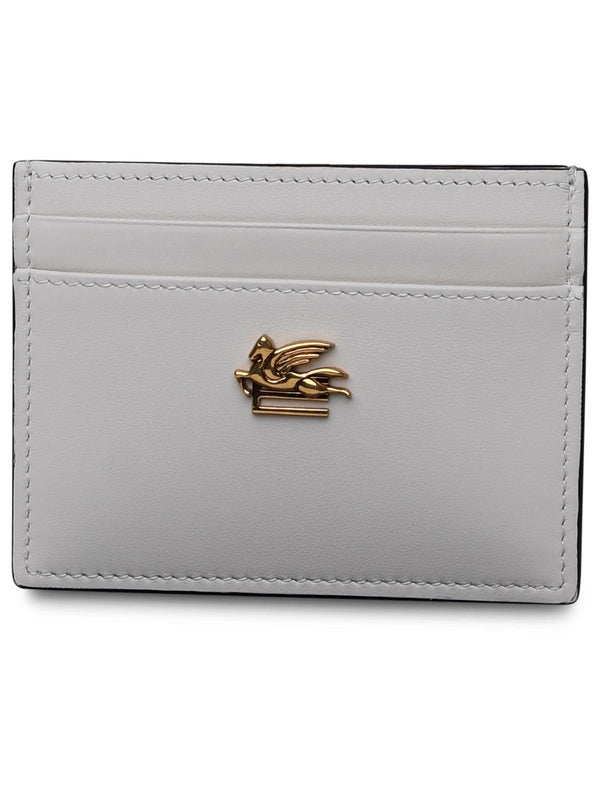 Etro Ivory Leather Cardholder