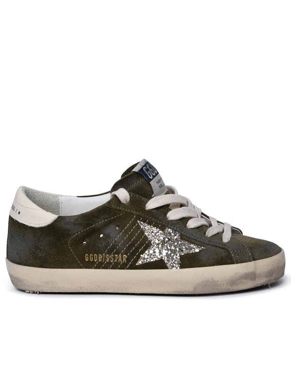 Golden Goose 'super-star Classic' Green Leather Sneakers