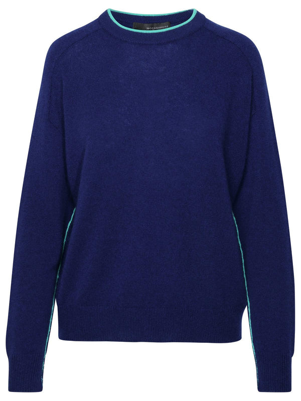 360 Cashmere 'claude' Blue Cashmere Sweater