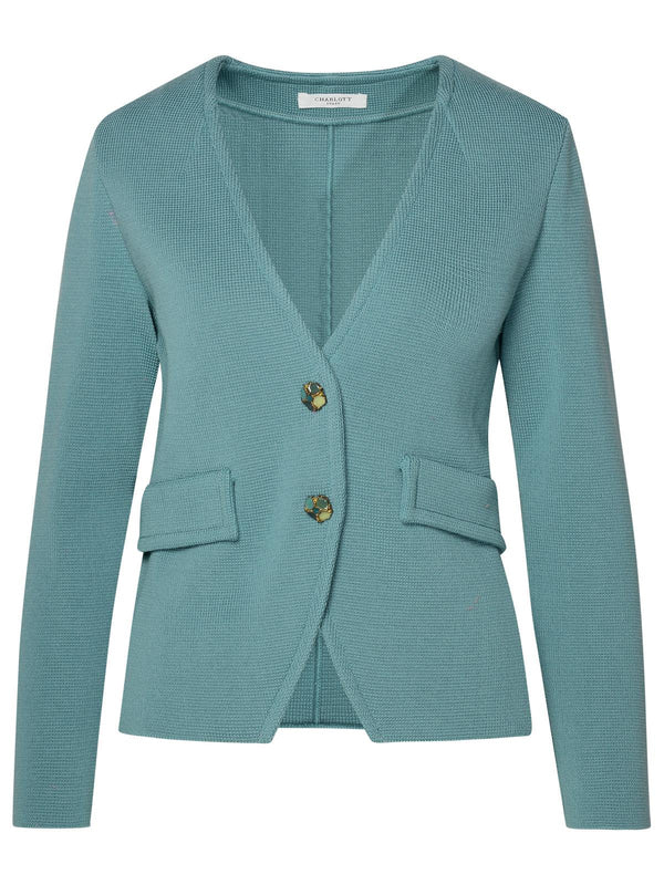 Charlott Light Blue Cotton Jacket