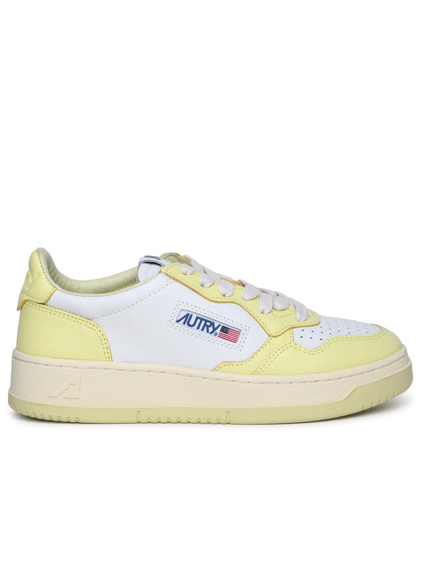 Autry 'medalist' Yellow Leather Sneakers