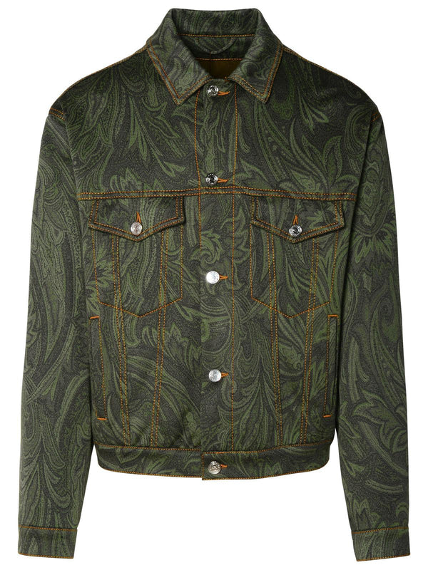 Etro Green Cotton Blend Jacket