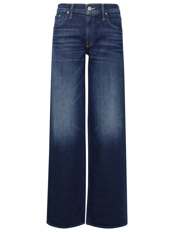 Mother Blue Cotton Blend Jeans