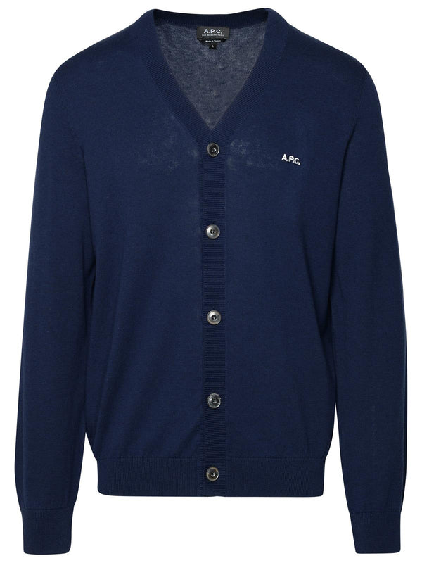 A.p.c. Navy Cotton Cardigan