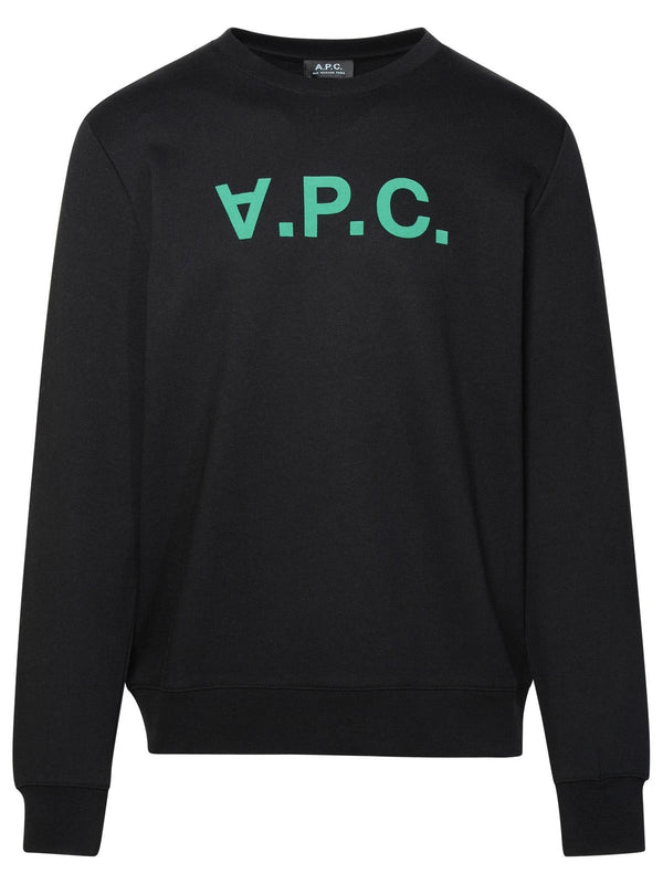 A.p.c. Black Cotton Sweatshirt