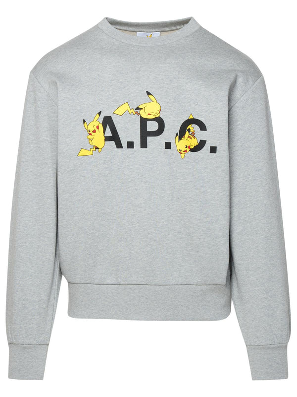 A.p.c. 'pokÉmon Pikachu' Grey Cotton Sweatshirt