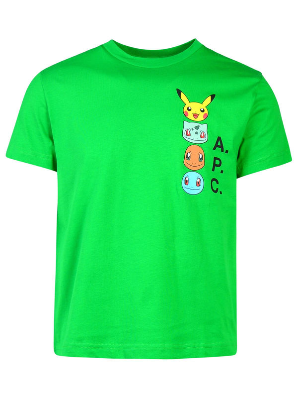 A.p.c. 'pokÉmon The Portrait' Green Cotton T-shirt