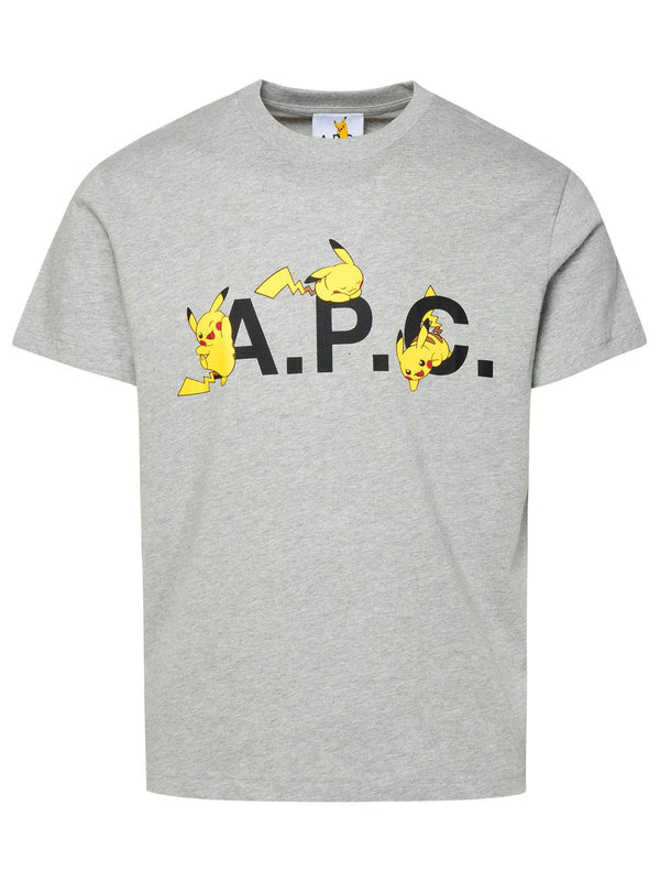 A.p.c. 'pokÉmon Pikachu' Grey Cotton T-shirt