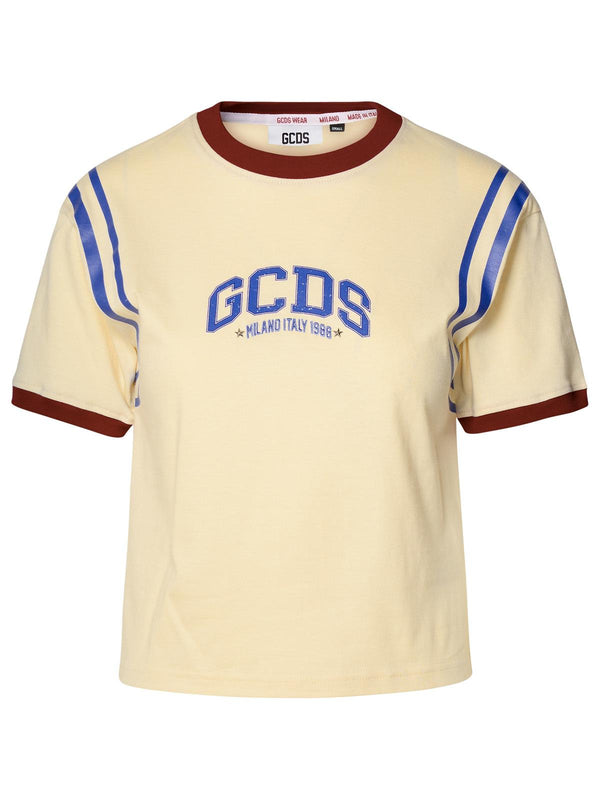 Gcds Ivory Cotne T-shirt