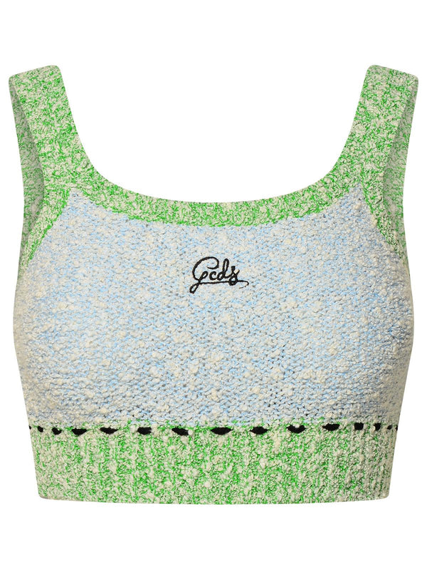 Gcds Light Blue Cotton Blend Top