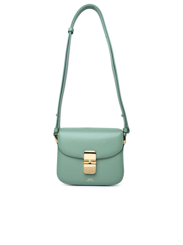 A.p.c. 'grace' Mini Crossbody Bag In Green Leather