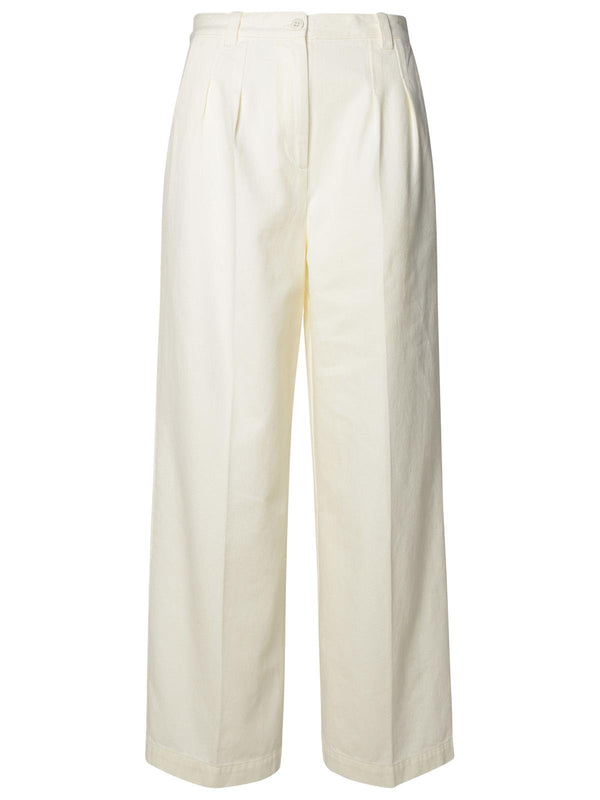 A.p.c. White Cotton Pants