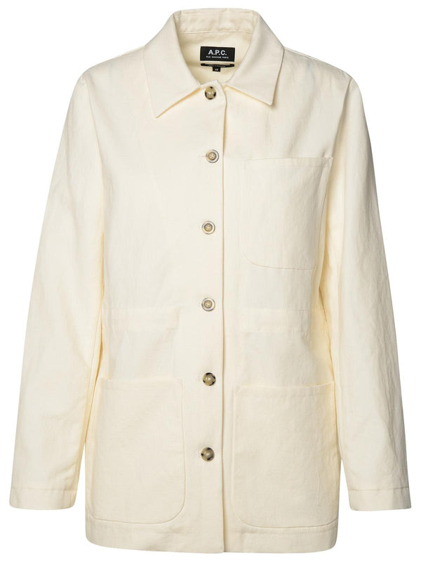 A.p.c. White Cotton Blend Jacket