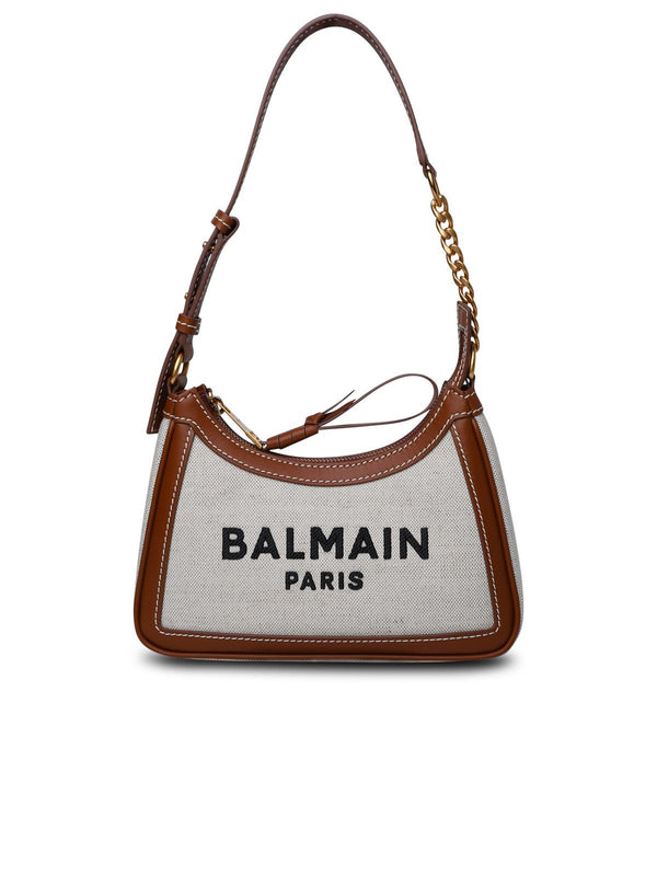 Balmain 'b-army' Beige Canvas Hobo Bag