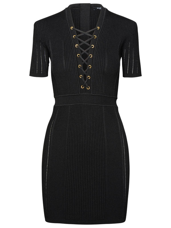 Balmain Black Viscose Blend Dress