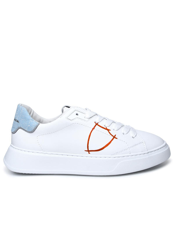 Philippe Model White Leather Sneakers