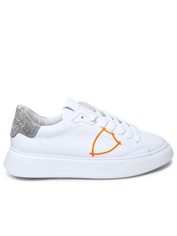 Philippe Model White Leather Sneakers