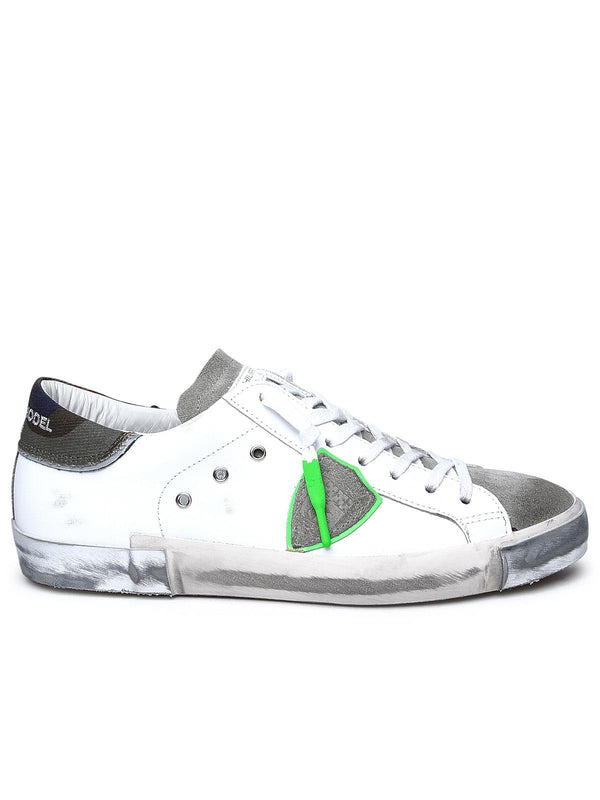 Philippe Model White Leather Sneakers